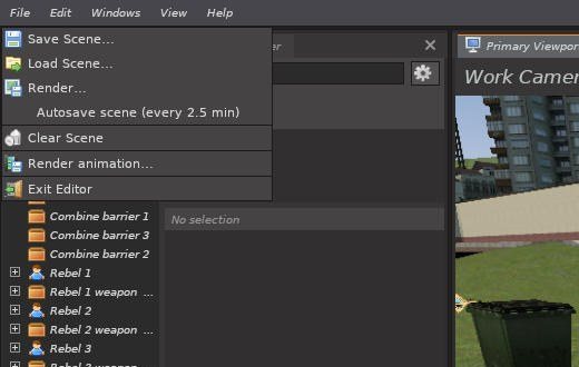 File menu