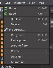 Edit menu