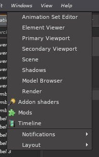Windows menu