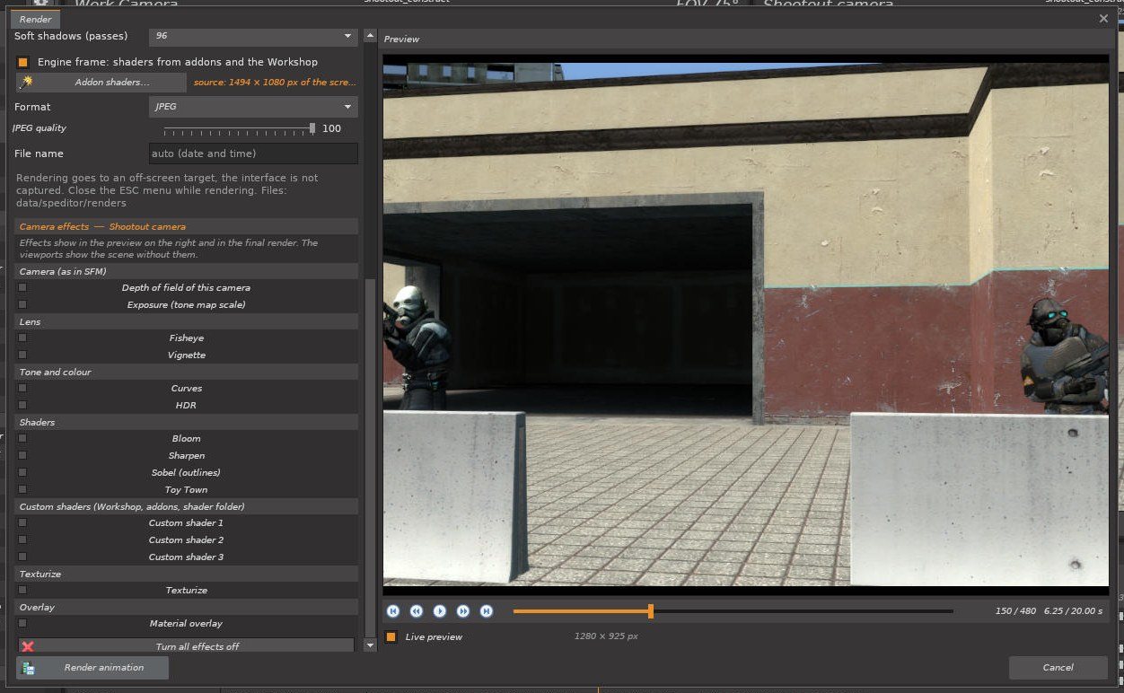 Camera effects list
