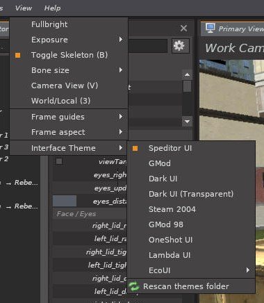 View → Interface Theme