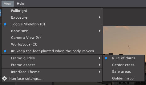 View → Frame guides