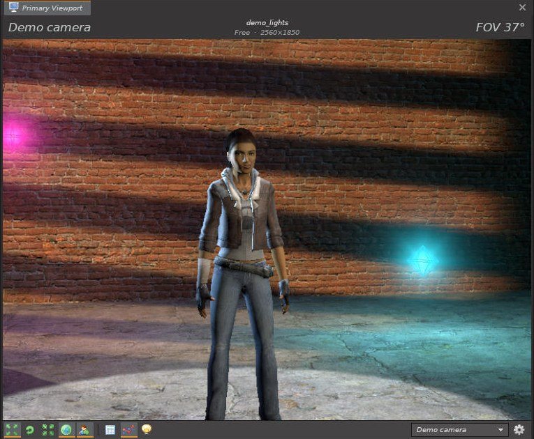 Primary Viewport looking through Demo camera