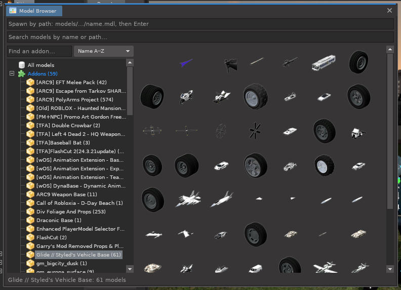 Model Browser, Addons